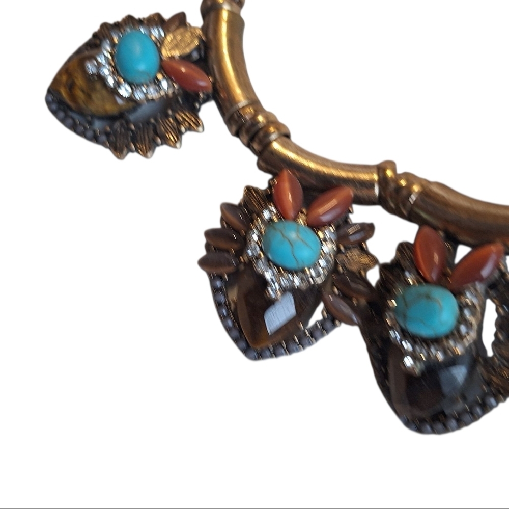 Stunning Statement Necklace Southwestern Vibes Boho Hippie Cowgirl Native READ - Picture 3 of 6